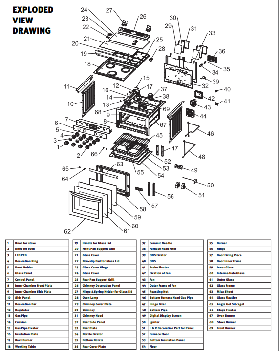 Stainless Steel Gas Range 400-2730 & 400-2230 Diagram