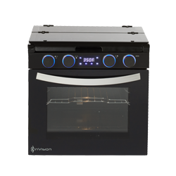 21inch RV Gas Range | 3-Burner Drop-In Range | Black