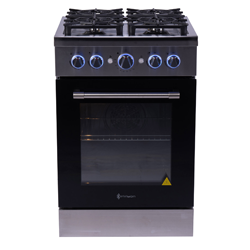 24 inch RV Gas Range | 4-Burner Free Standing Range | Stainless Steel